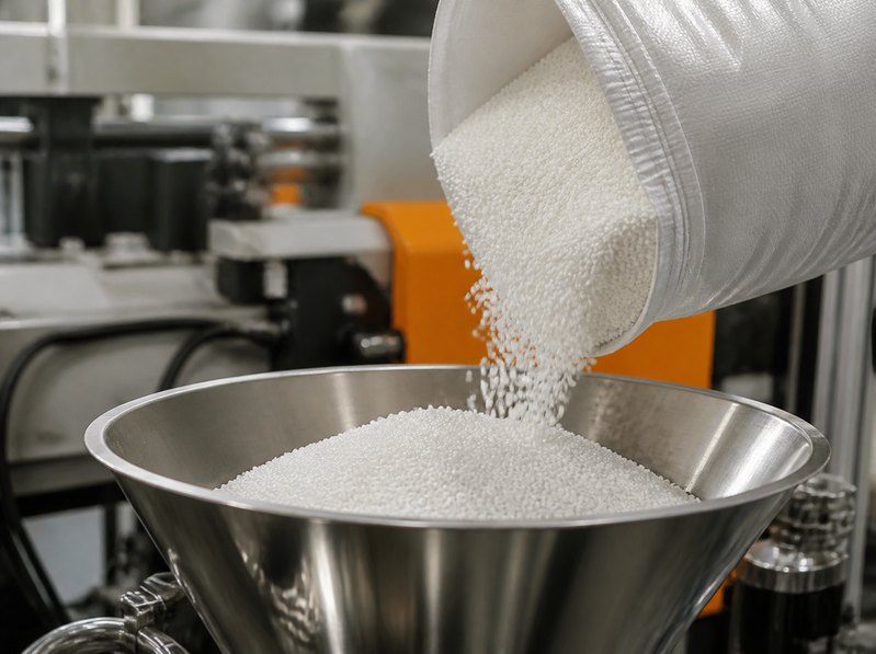 İnci boncuk üretiminde kullanılan plastik hammadde granülleri